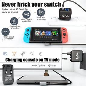 img 2 attached to 🔌 Portable Replacement Switch Dock Charger Adapter for OLED Nintendo Switch - HDMI AC Adapter with USB 3.0 Port and Type-C Power Cord - Switch TV Docking Station, Original Dock Set Compatible