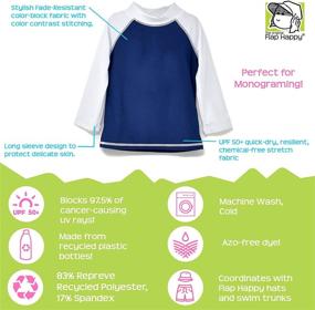 img 3 attached to 👶 Colorblock Rash Guard for Baby Girls by Flap Happy