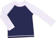 👶 colorblock rash guard for baby girls by flap happy logo