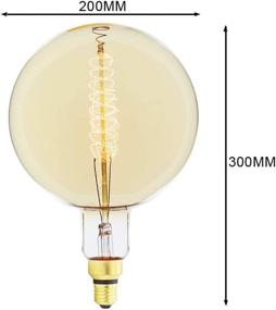 img 1 attached to 💡 G200 Vintage Incandescent 60W Light Bulb - TIANFAN Giant Edison Bulb Spiral Filament 110/130V E26 Big Size