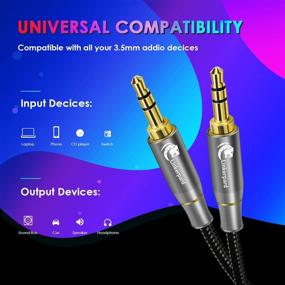 img 3 attached to 🔌 High-Quality Linkerpard 3.5mm Male to Male Stereo Aux Cable - 4.9ft / 1.5m Length