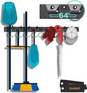🔧 adjustable garage tool organizer: 64in wall mount rack with heavy duty steel hangers and plastic hooks – high load capacity – easy installation – includes 2 hd storage straps as bonus logo