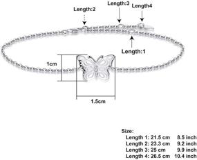 img 1 attached to Браслет Butterfly Anklet Sterling Adjustable Bracelet