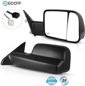 img 4 attached to ECCPP Towing Mirror for 2011-2015 Ram 1500 2500 3500, 2009-2010 Dodge Ram 1500 - Black Power Heated Side View Pair Mirrors