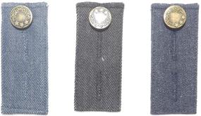 img 3 attached to 👖 Joojus Denim Waist Extender Set - Button Extenders for Jeans, Men and Women - 3 Pack