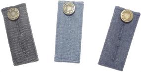 img 2 attached to 👖 Joojus Denim Waist Extender Set - Button Extenders for Jeans, Men and Women - 3 Pack