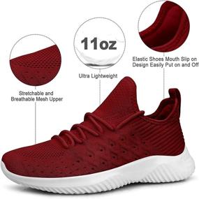 img 3 attached to Feethit Women's Slip On Walking Shoes - Non Slip Running Shoes, Breathable Lightweight Gym Sneakers