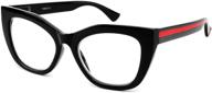 👓 stylish oversized cateye reading glasses with blue light blocking for womens - crgatv fashion computer readers (1.25 magnification) logo