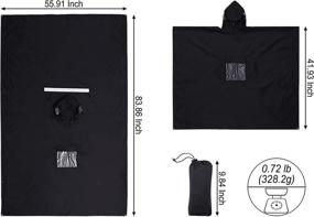 img 3 attached to Reusable Ponchos Adults Multifunctional Camping