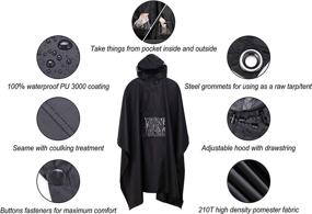 img 2 attached to Reusable Ponchos Adults Multifunctional Camping