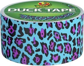 img 3 attached to 🦆 Duck Brand 281518 Blue Leopard Printed Duct Tape, 1.88 Inches x 10 Yards – Single Roll