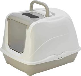 img 4 attached to 🐱 Modern Flip Grey Cat Litter Box with Warming Features