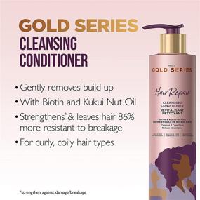 img 1 attached to 🌟 Pantene Gold Series Hair Mask, Anti-Breakage Combing Crème, Overnight Repair Serum, and Cleansing Conditioner: Biotin & Kukui Nut Formula for Natural, Curly, and Coily Hair - Ultimate Hair Care for Textured Tresses