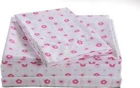 img 2 attached to 🌸 Cozy Line Home Fashions Pink Greta Pastel Floral Sheets Set - Wrinkle, Fade, Stain Resistant - 3 Piece (Twin Sheet Set) - Brushed Microfiber Comfort