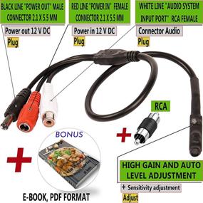 img 3 attached to High-Sensitivity CCTV Surveillance Microphone 2-Pack for Outdoor Security, DVR Recording, RCA Connectivity, Amplified Pickup, with External Camera Sound