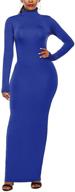 👗 stylish and comfortable: ioiom women's long sleeve plain maxi dresses for effortlessly casual elegance logo