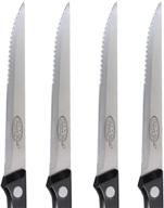 knives stainless serrated straight sharpening logo