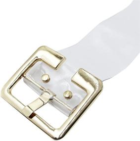 img 1 attached to Fashion Holographic Transparent Buckle Waistband Women's Accessories for Belts