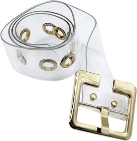 img 3 attached to Fashion Holographic Transparent Buckle Waistband Women's Accessories for Belts