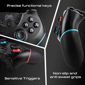 img 3 attached to 🎮 Switch Controller - Wireless Pro Gamepad with Nonslip Grip for Switch Console and Lite, Supports Gyro Axis, Turbo, Dual Vibration - Enhance your Gaming Experience!