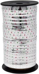 img 1 attached to Christmas Curling Ribbon Pack - Green, Red & White Stripes, Metallic Silver - Holiday Party Crafts Supplies Decorations - 100 Yards Per Roll - Total of 900 Feet - by Gift Boutique