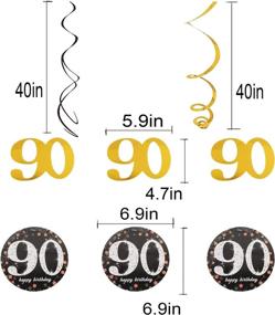 img 2 attached to 🎉 Happy 90th Birthday Decorative Foil Swirl Streamers – Celebrate 90 Years Old with Cheers - Party Decoration Supplies