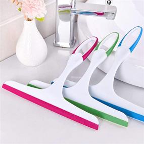 img 1 attached to YIHODOHO 3-Pack Glass Shower Squeegee Set - Handheld Rubber Squeegees for Glass Doors - Shower, Window, and Car Cleaning Tools with Hanging Hole for Enhanced Convenience