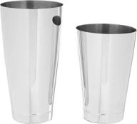 🍸 barfly shaker cocktail tin set - stainless steel, 18 oz & 28 oz, m37009 logo