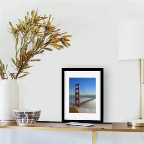 img 3 attached to 🖼️ Set of 4 Picture Frames 8x10 - Display Pictures 5x7 with Mat or 8x10 Without Mat - Multi Photo Frames Collage for Wall or Tabletop - Pre-Installed Wall Mounting Hardware - Black Frames