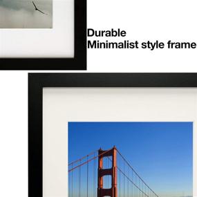 img 1 attached to 🖼️ Set of 4 Picture Frames 8x10 - Display Pictures 5x7 with Mat or 8x10 Without Mat - Multi Photo Frames Collage for Wall or Tabletop - Pre-Installed Wall Mounting Hardware - Black Frames