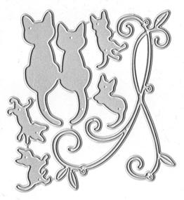 img 3 attached to 🐱 SunnyKids Cats Metal Cutting Die Cuts: Create Beautiful DIY Crafts with Cats on Branches Stencils