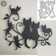 🐱 sunnykids cats metal cutting die cuts: create beautiful diy crafts with cats on branches stencils logo