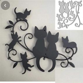 img 4 attached to 🐱 SunnyKids Cats Metal Cutting Die Cuts: Create Beautiful DIY Crafts with Cats on Branches Stencils