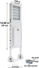 img 2 attached to 🌞 Alpha 1080X Solar Street Light: Motion Sensor, Waterproof 3-Mode Dusk to Dawn Lamp with Dimmable Feature, Ideal for Parking Lots, Barns, and Driveways - Fits Pole Diameter 3 inches
