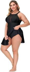 img 2 attached to Chinatera Women's Clothing: Plunge Tankini Swimsuits - Enhanced Swimwear