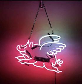 img 1 attached to KONON New FXXK The World Neon Sign Acrylic Gift Light Lamp Bar Wall Room Decor 14&#34