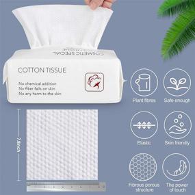 img 3 attached to 🏭 Quick-dry, Soft Cotton Facial Towel & Tissue: Perfect for Office, Travel, Makeup Removal