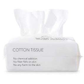 img 4 attached to 🏭 Quick-dry, Soft Cotton Facial Towel & Tissue: Perfect for Office, Travel, Makeup Removal