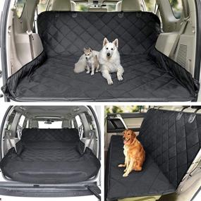 img 3 attached to 🐾 Veckle Waterproof SUV Cargo Liner - Nonslip Dog Cargo Cover & Seat Protector for SUVs, Sedans, Vans - Scratchproof Mat