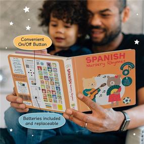 img 2 attached to 📚 Книги Кали: Двуязычные испано-английские звуковые книги для младенцев и малышей 1-3 и 2-4 лет. Лучшая образовательная испанская музыкальная игрушка с любимыми испанскими песнями.