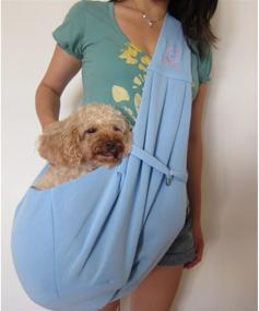 img 3 attached to Convenient and Chic: The HINDAWI Blue Reversible Pet Sling Dog Carrier