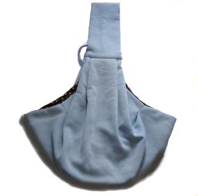 img 1 attached to Convenient and Chic: The HINDAWI Blue Reversible Pet Sling Dog Carrier
