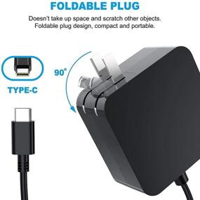 img 2 attached to 💻 65W USB-C Laptop Charger for Dell XPS 12 9250, 13 9380 9370 9365 9360 9350 Latitude 5175 5285 5290 5480 7370 7280 7480 7275 7490 7390 2-in-1 Chromebook 3100 3400 Precision 3540 3550 AC Power Adapter - High-Quality Charging Solution