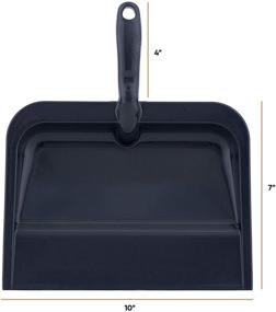img 3 attached to 🧹 Superio Heavy Duty Dustpan: Durable Plastic with Comfort Grip Handle, Lightweight & Wide Design for Effortless Sweeping - Black