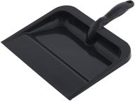 🧹 superio heavy duty dustpan: durable plastic with comfort grip handle, lightweight & wide design for effortless sweeping - black logo