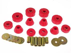 img 1 attached to 🚙 Enhance Vehicle Stability: Prothane 7-101 Red Body and Standard Cab Mount Bushing Kit - 12 Piece