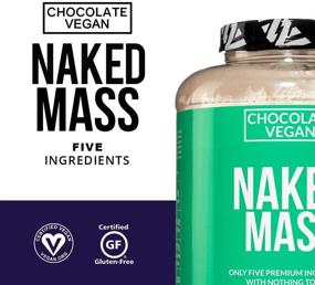 img 3 attached to 🍫 Naked Mass - Chocolate Vegan Weight Gainer - 8lb Bulk, GMO Free, Gluten Free, Soy Free & Dairy Free - No Artificial Ingredients – 1,280 Calories – 11 Servings