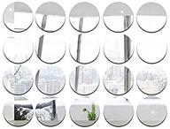 🪞 50pcs/lot - 5cm silver round mirror sticker, acrylic diy decorative accessory, mirror pieces logo