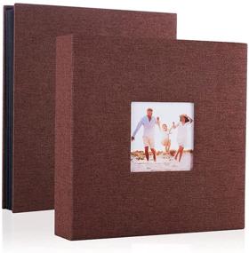 img 3 attached to Artmag Fabric Photo Album 4X6 400 Large Capacity For Family Wedding Anniversary Linen Album Holds 400 Vertical Photos (400 Pockets