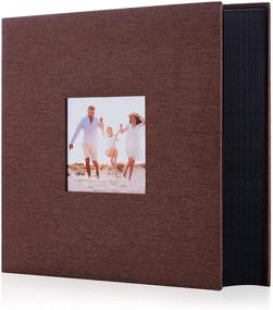 img 4 attached to Artmag Fabric Photo Album 4X6 400 Large Capacity For Family Wedding Anniversary Linen Album Holds 400 Vertical Photos (400 Pockets